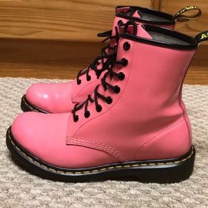 Neon pink Dr Martens